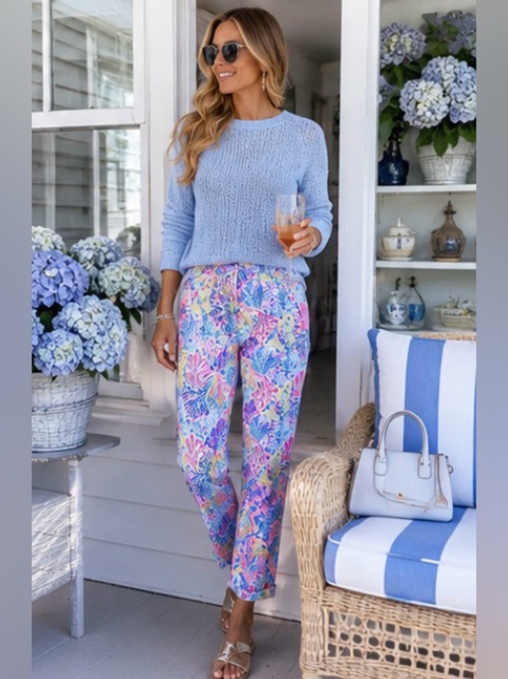 Lilly Pulitzer Taron Coral Print Resort Pants Splashdance Size Small - Picture 12 of 12